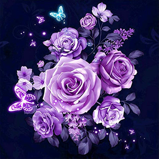 DIY 5D Diamond Painting Kits Rose Adults Full Drill Round Drill Embroidery Plant