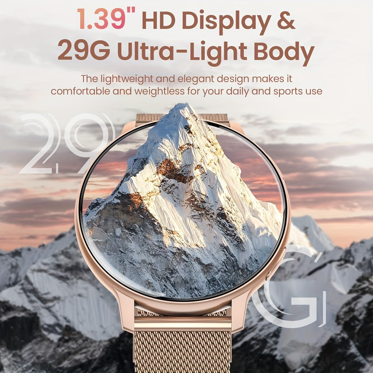 Wireless Calling Smartwatch IP68 Waterproof Women's Health Tracker