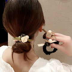 3-Piece Geometric Beads Plush Hair Loops