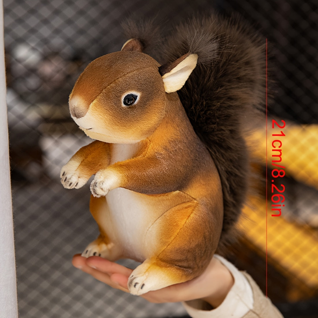 Simulation Squirrel Plush Toy Soft Stuffed Plush Animal Toy