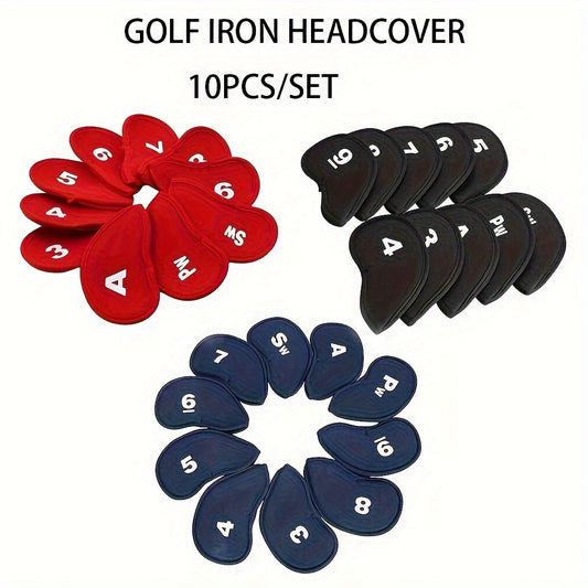 10pcs Golf Putter Head Cover Durable Lightweight Scratch Protection