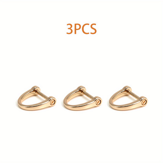 6pcs D Rings Horseshoe & U Shape D Rings for DIY Leather Craft