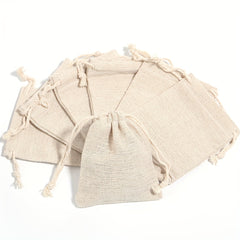 Linen Drawstring Pocket Gift Jewelry Bag Wedding Party Packaging Bag
