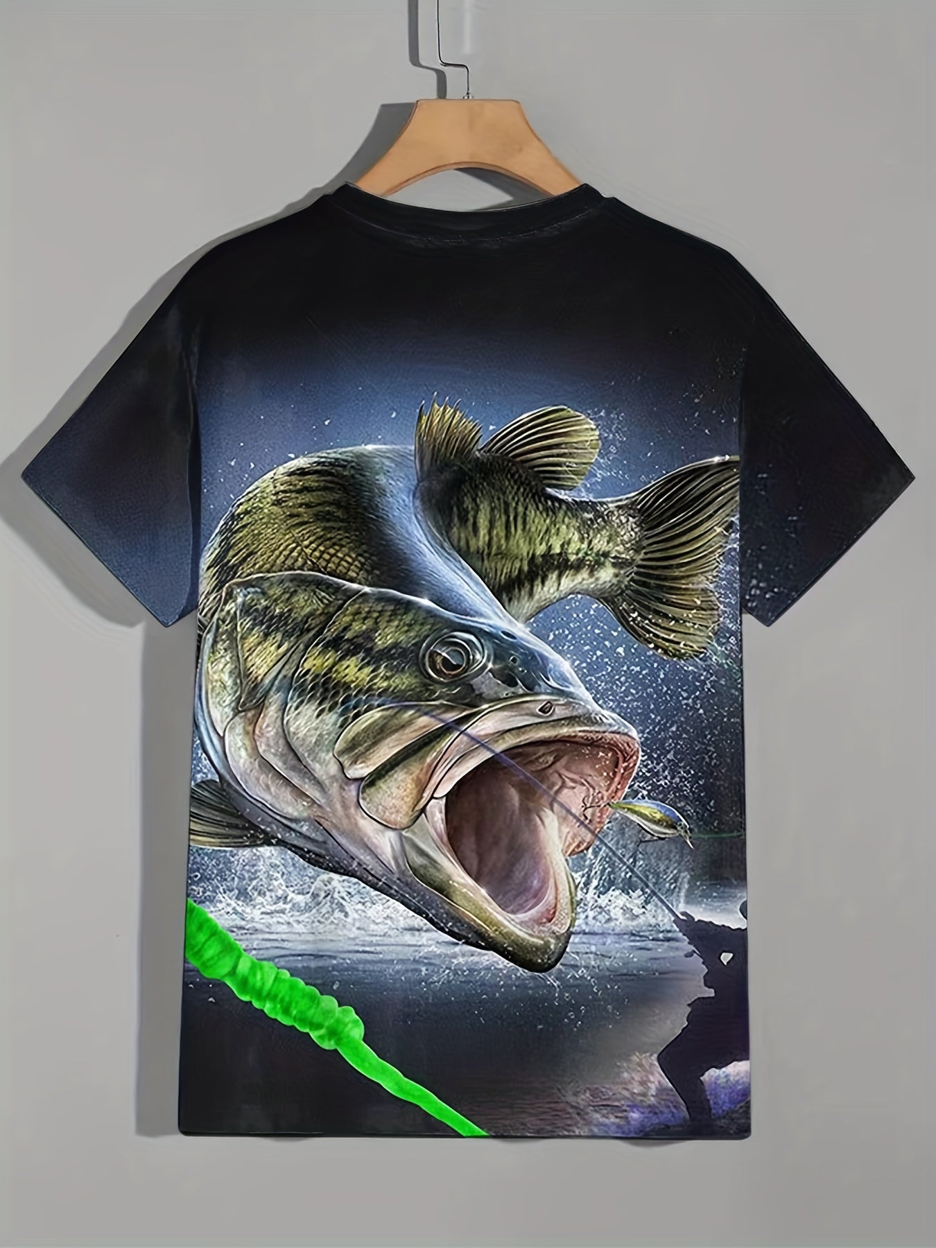 Men's Fishing T Shirt 3D Print Active Stretch Tee