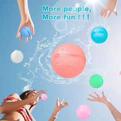 Silica Gel Water Balloon 24pcs Automatic Rapid Injection Reusable Water Balloon
