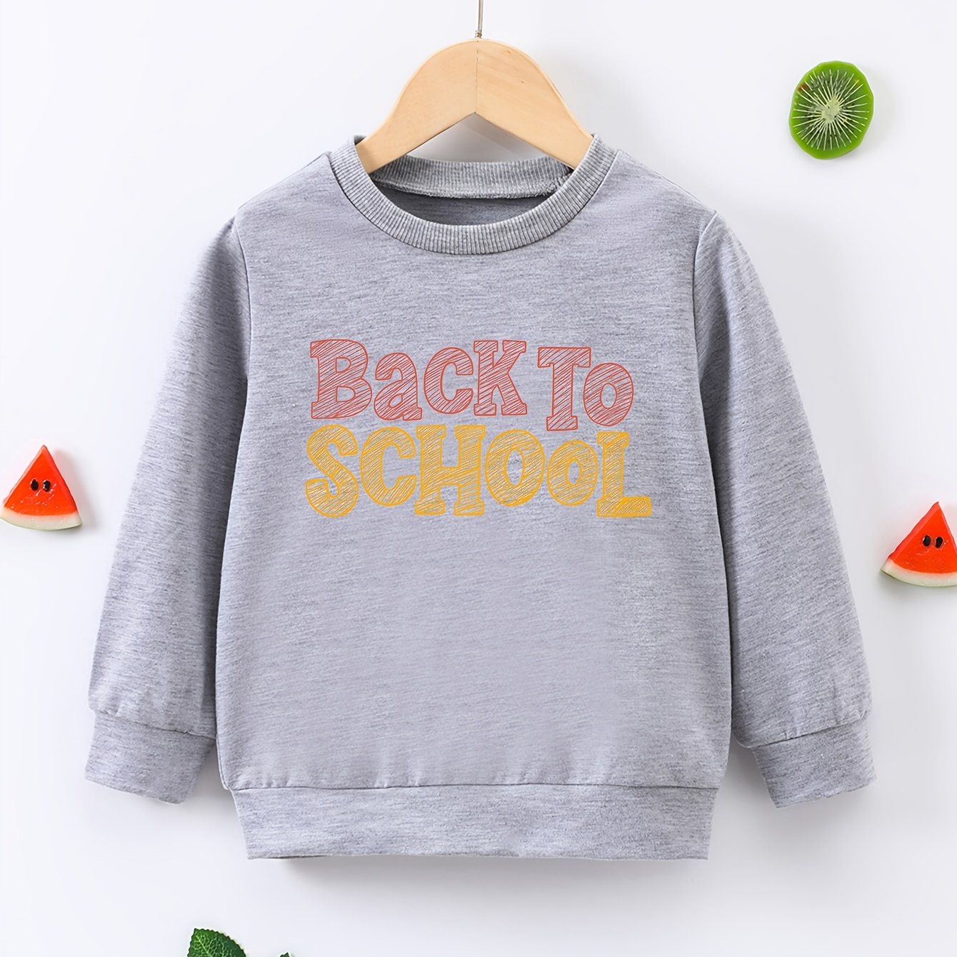 BACK TO SCHOOL Baby Boys Letter Print Sweatshirt