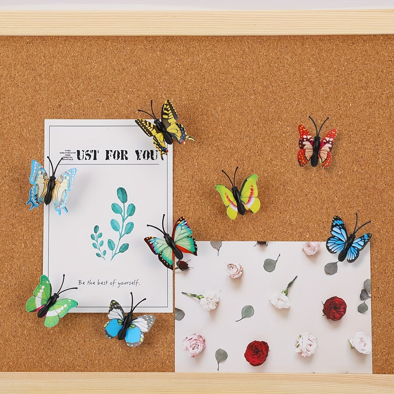40pcs Colorful Butterfly Push Pins for Bulletin Board