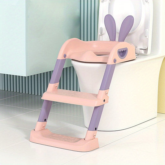 Adjustable Foldable Toilet Training Seat Ladder Boys Girls