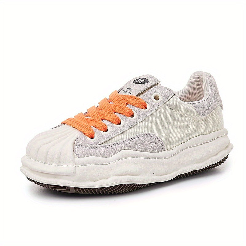 Women's Thick Bottom Skate Shoes Comfortable And Breathable Lace Up Sport Shoes