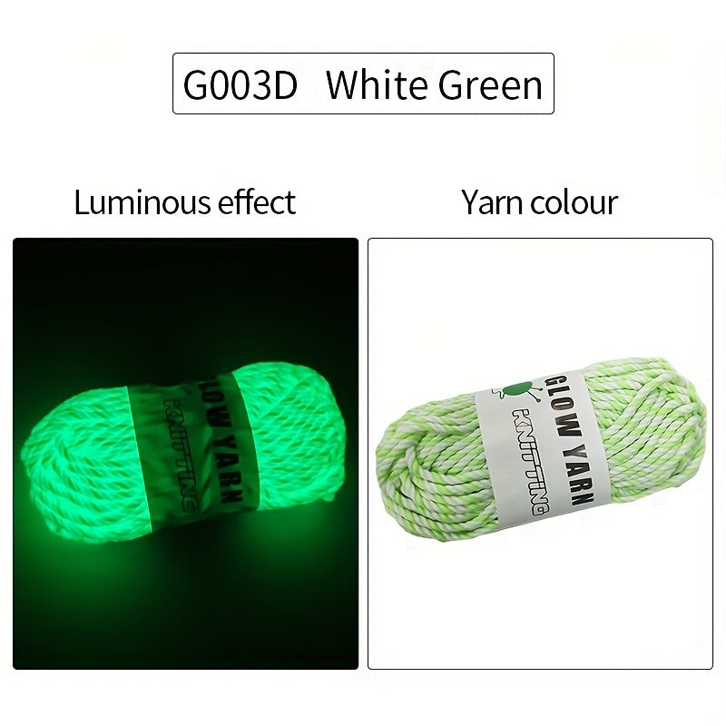 Glowing Luminous Macrame Cord For DIY Hand Knitting Yarn 50g