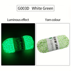 Glowing Luminous Macrame Cord For DIY Hand Knitting Yarn 50g