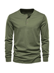 Men's Button Casual Comfy Custom Fit Long Sleeve Shirt