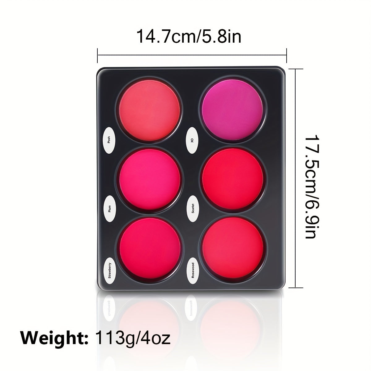 6 Colors Face Blush Palette Matte Mineral Blush Powder Bright Shimmer Face Blush