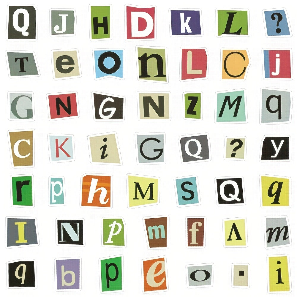 100pc Waterproof Vinyl Alphabet Stickers For Laptop Phone Water Bottle