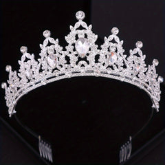Crystal HeadBand Queen Tiara Crown For Women