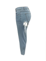  Sexy Lace Up Skinny Jeans