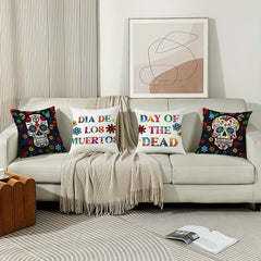 Colorful Flower Printed Throw Pillow Covers