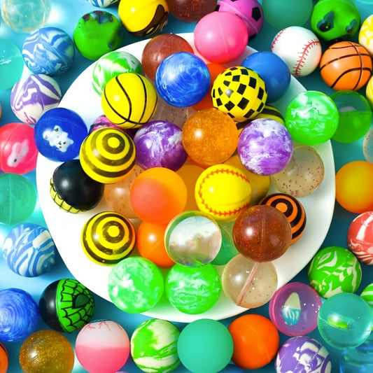 10pcs 25mm Bounce Ball Float Bouncy Ball Jump Ball Colorful Playground