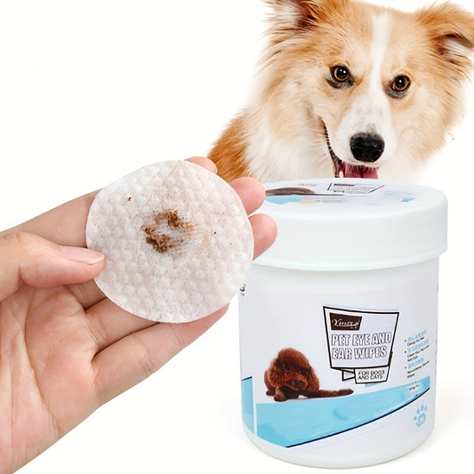 Pet Grooming Wipes for Dogs and Cats - Ear Cleaner Wipes for Gentle Cleaning