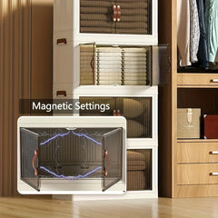Collapsible Storage Bins With Lids Large Capacity Organizer Box
