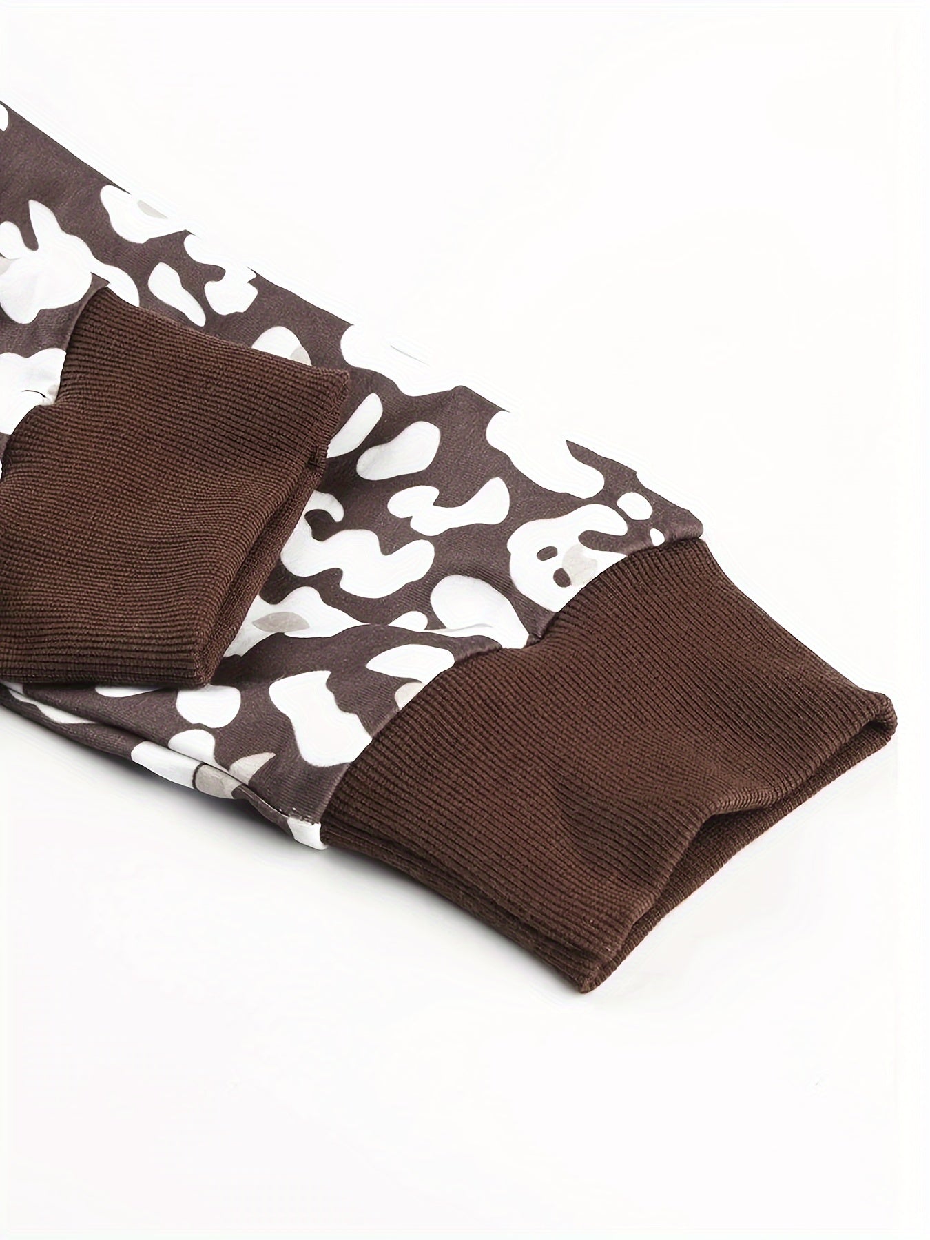  Leopard Print High Rise Jogger Pants with Pockets