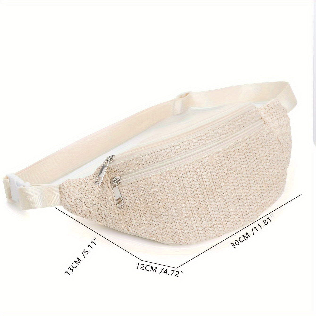 Straw Waist Bag for Outdoor Sports Running and Daily Commuting