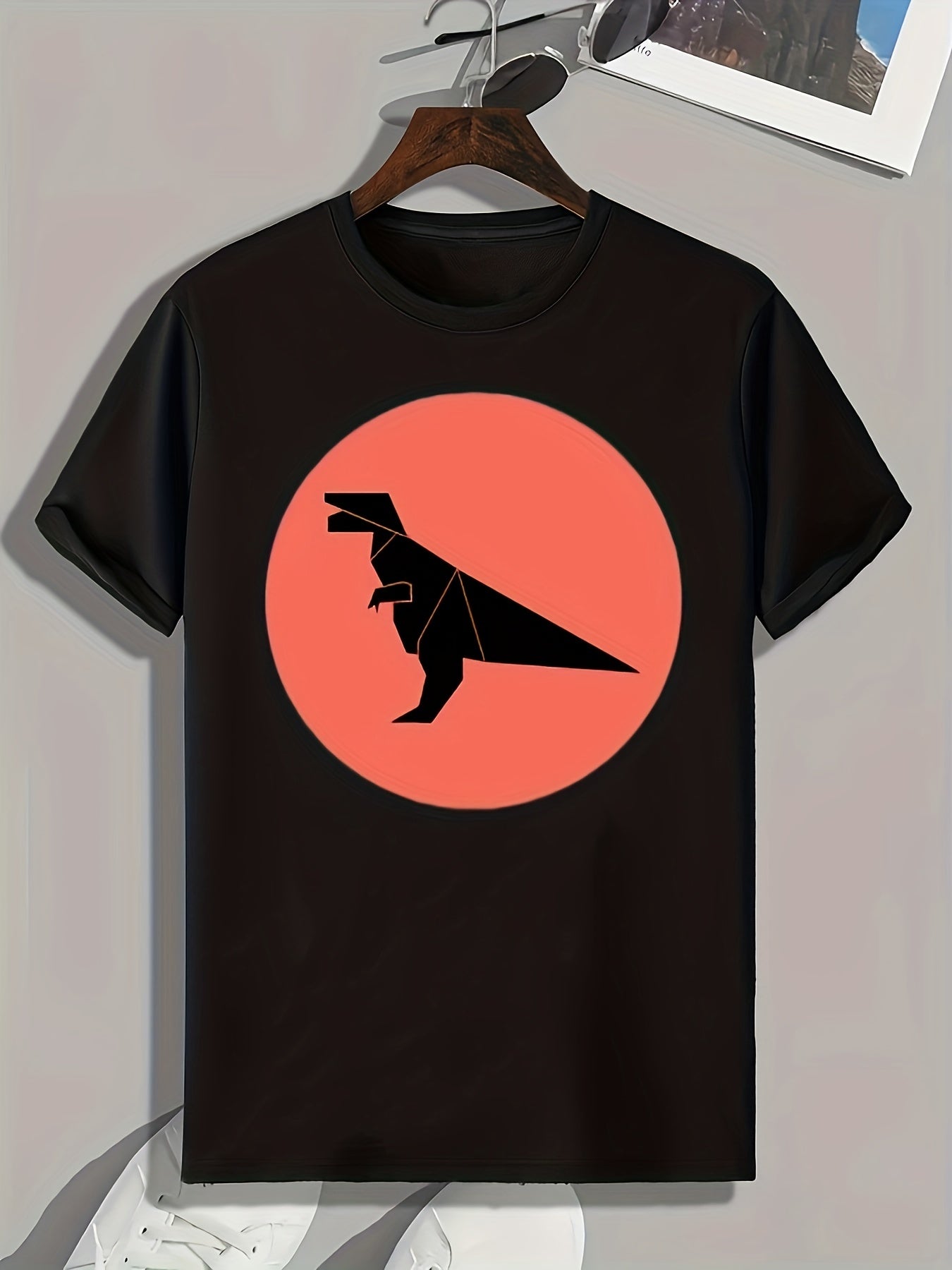Dinosaur Silhouette Print Men's Graphic T-shirt