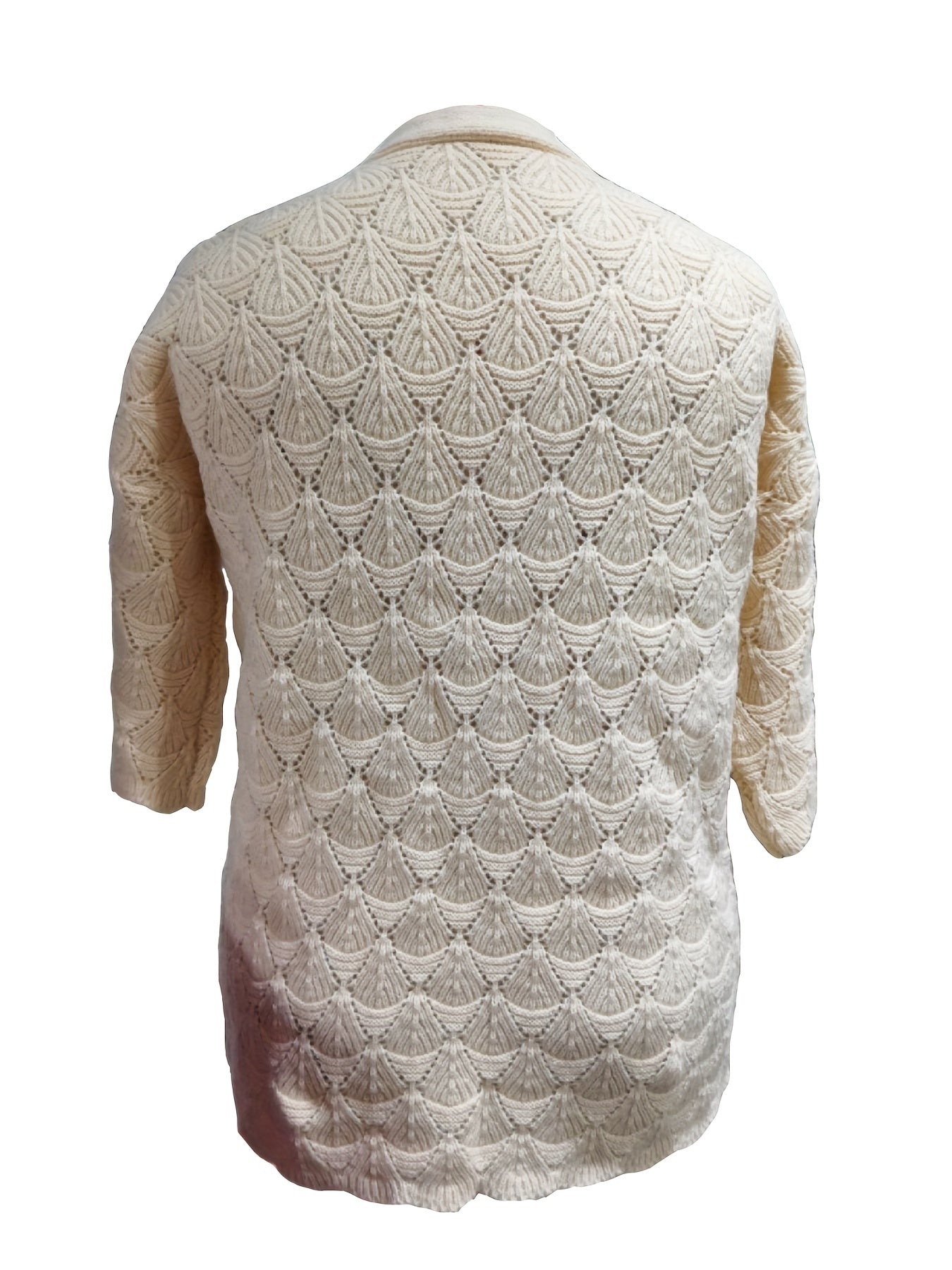  Eyelet Embroidered Cardigan with Pockets