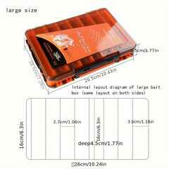 Double Layer Fishing Tackle Box with Multiple Compartments - Portable Organizer