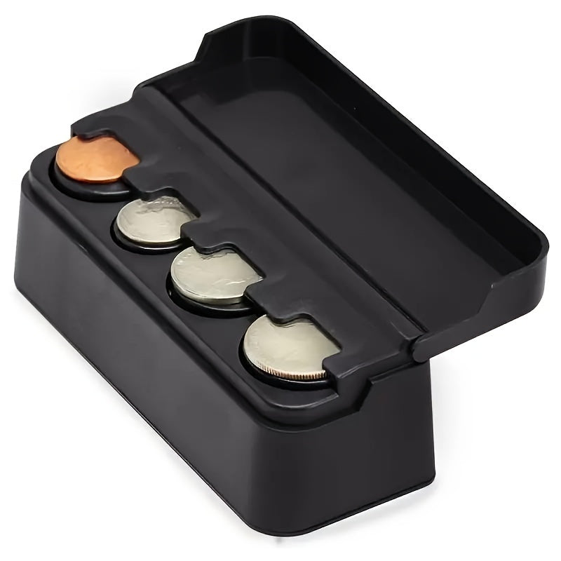1PC Car Coin Storage Box Mini Coin Box Sorting Box Storage Tank Car Accessories
