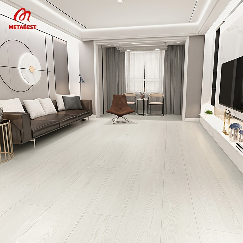 6pcs Wood Grain Floor Stickers Self Adhesive Waterproof Bathroom Decor