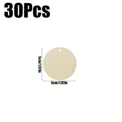 Wooden Circles Round Disc Circle Wooden Blank Pendants DIY Crafts