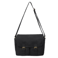 Men's Canvas Casual Messenger Bag Large Capacity Crossbody Bag