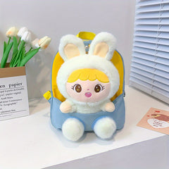 Kids Backpack with Removable Bunny for 3-8 Year Olds