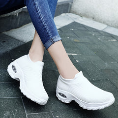 Knitted Slip On Socks Sneakers High Impact Running Sports Shoes
