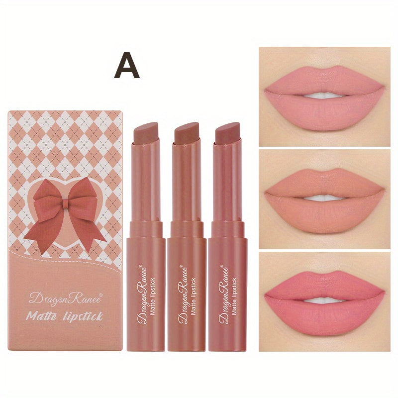 Matte Velvet Air Soft Lipstick Set Box 3 Pack