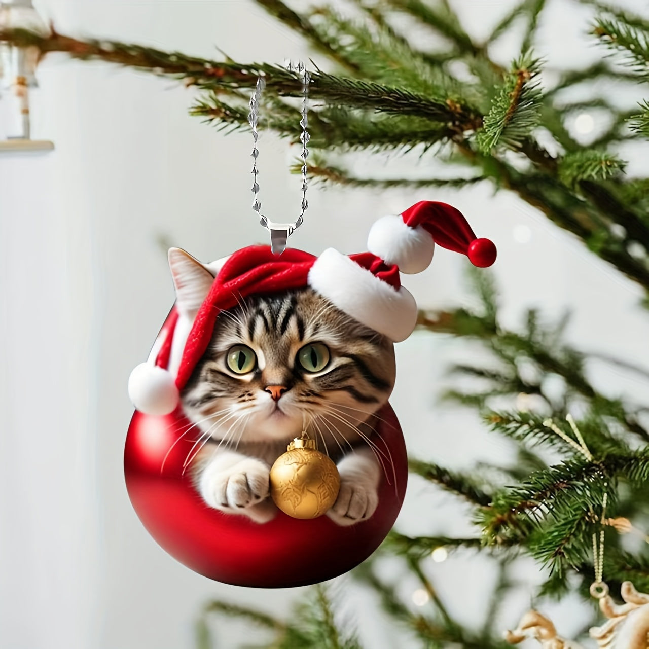 Christmas Kitten Car Pendant Ornament