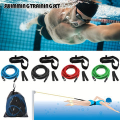 Swimming Trainer Set Elastic Belt & Mesh Bag