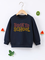 BACK TO SCHOOL Baby Boys Letter Print Sweatshirt