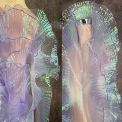 2 Yards Mermaid Magic Yarn Gradient Ruffled Lace Fabric