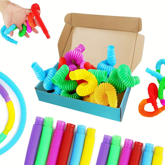 Mini Burst Tube Fidget Toys Sensory Tube Poppin Construction Toy