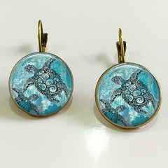 Turtle Pattern Earrings - Unique Toy Gift