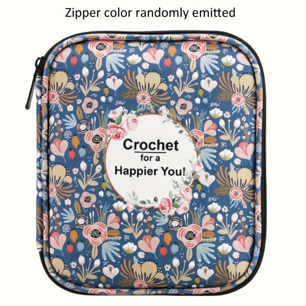 Crochet Storage Bag Knitting Needle Box Zippered Storage Bag