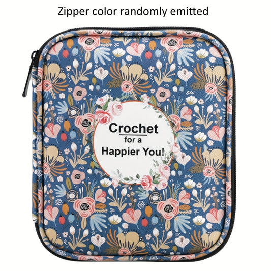 Crochet Storage Bag Knitting Needle Box Zippered Storage Bag