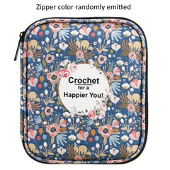 Crochet Storage Bag Knitting Needle Box Zippered Storage Bag