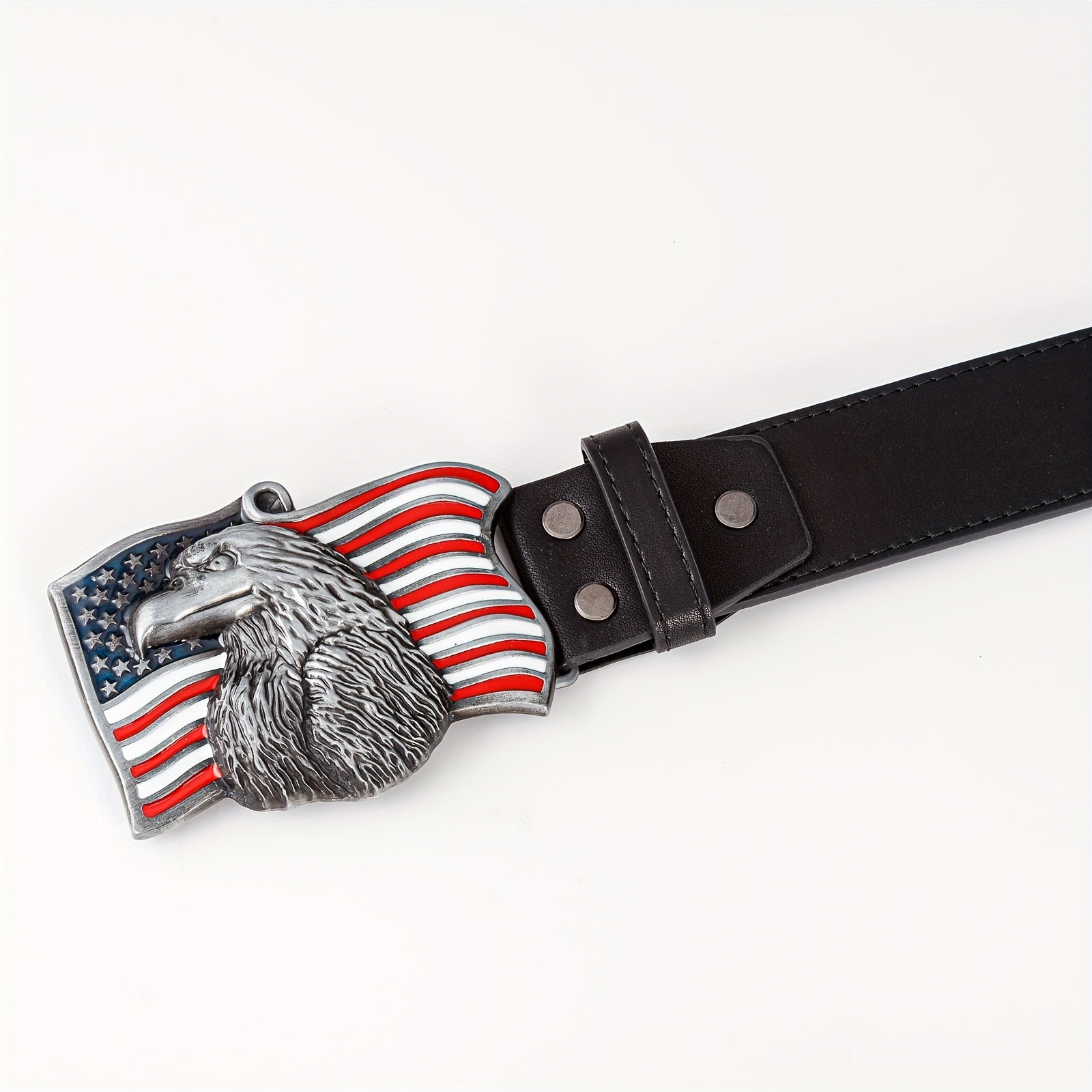 Men's Eagle Head Pattern Buckle Belt for Outdoor Party