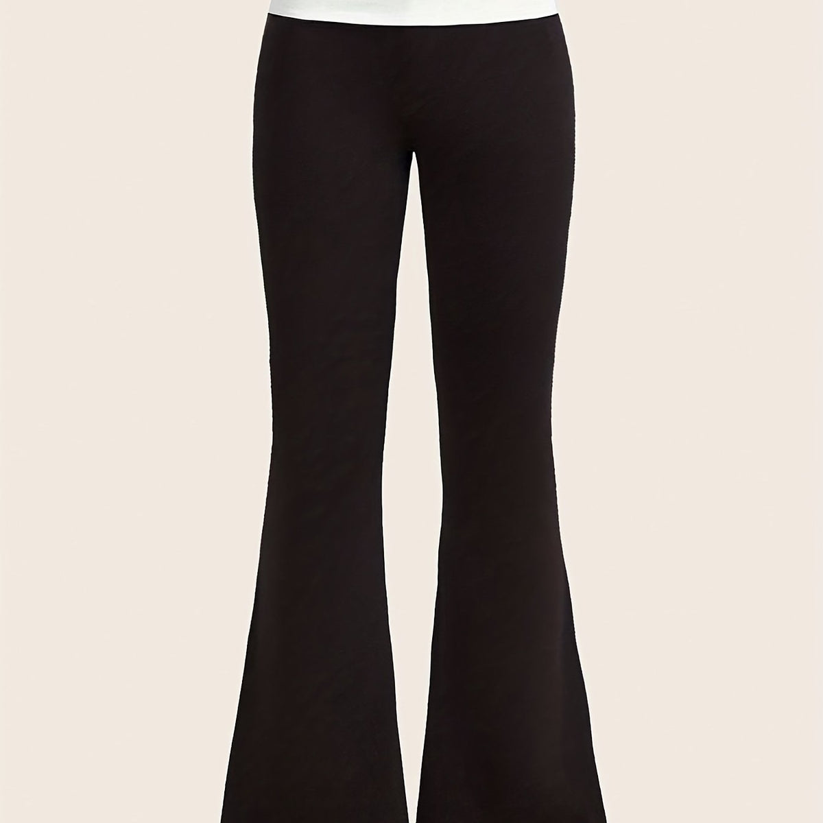 Waist Casual Sports Slim Fit Flare Leg Pants Slim Bell bottom Leggings