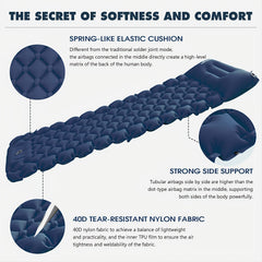 Ultralight TPU Camping Sleeping Pad with Air Pump & Pillow