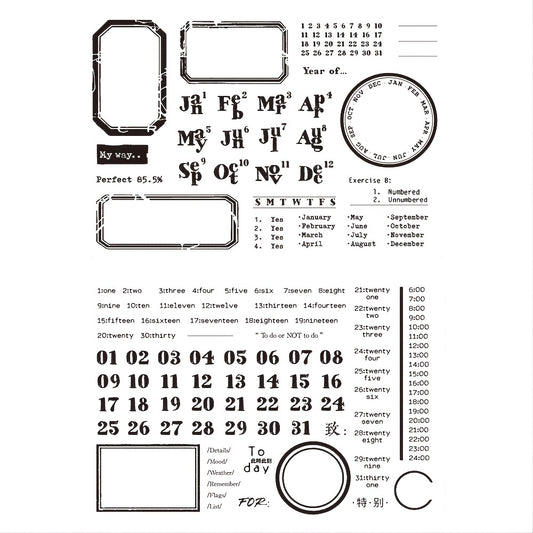 Date Silicone Transparent Stamp for Scrapbooking and Card Making