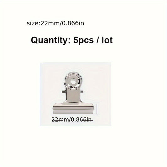 5pcs Stainless Steel Clip Loose leaf Clip Paper Clip Fabric Sewing Clip